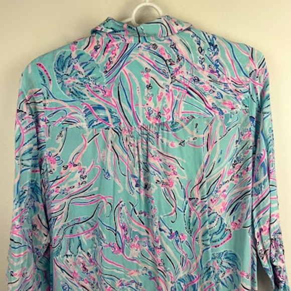 Lilly Pulitzer Natalie Shirtdress Cover-Up size small - Picture 7 of 9